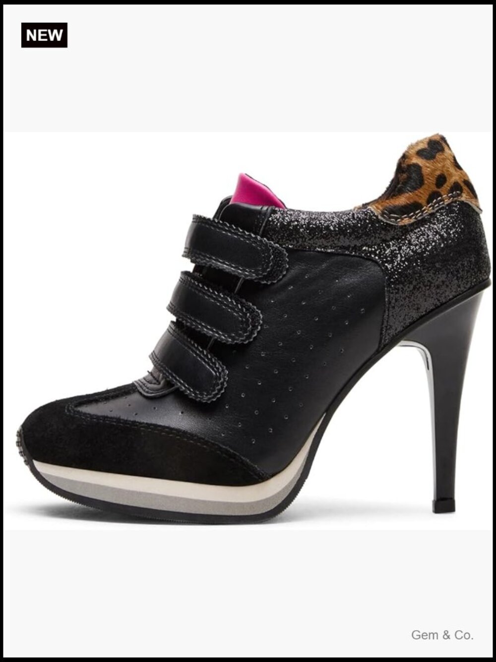 High Heel Sneakers for Women Stiletto Platform Tennis Shoes Dressy Fashion Hook
